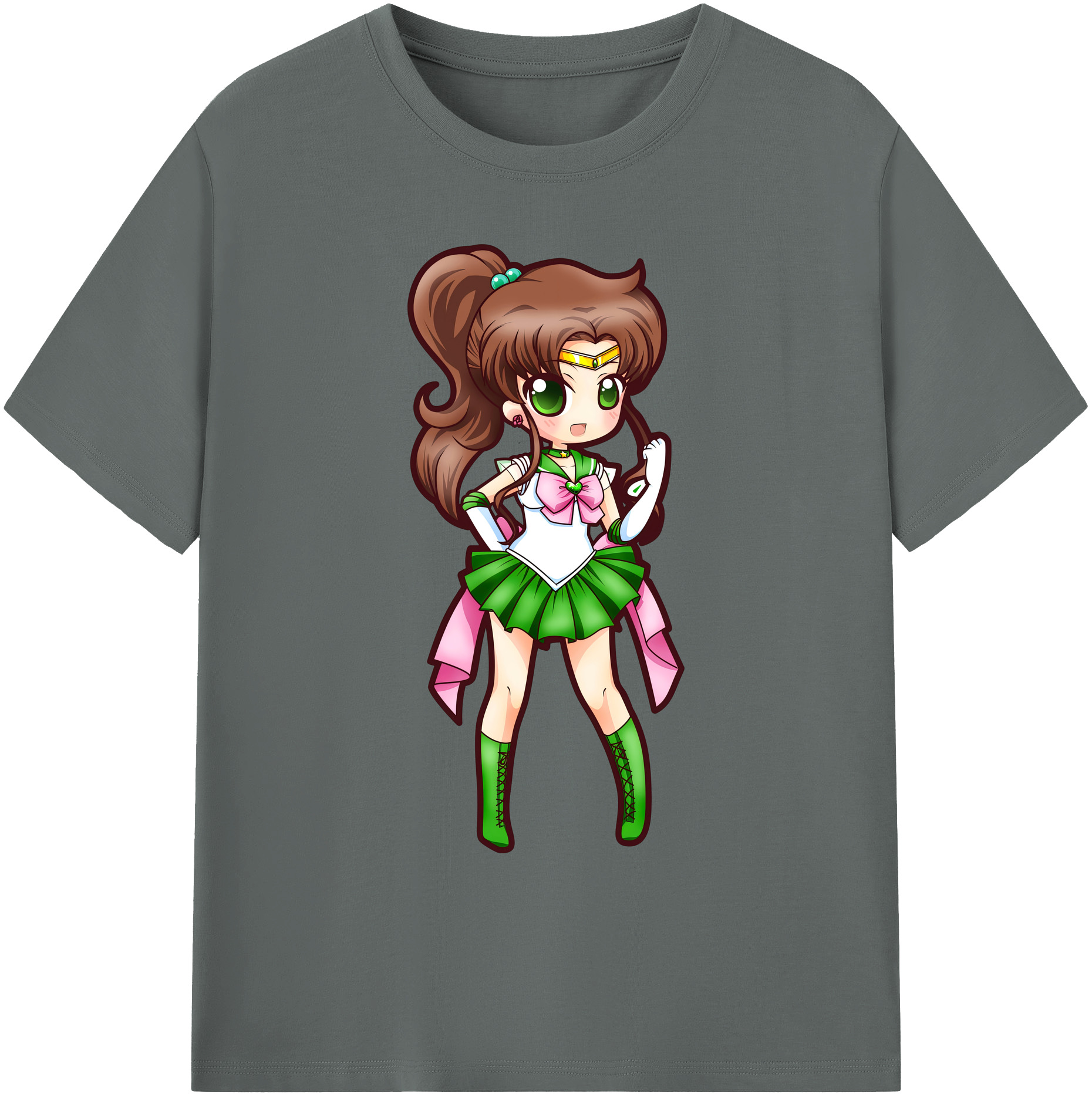 （画像用） 美少女戦士セーラームーン 木野 まこと きの まこと Sailor Moon Kino Makoto （セーラージュピター；Sailor Jupiter） 綿100％ メンズ半袖Tシャツ｜肌触りやわらか＆通気性